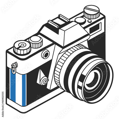Timeless Vintage Camera – Retro Photography Art in Monochrome