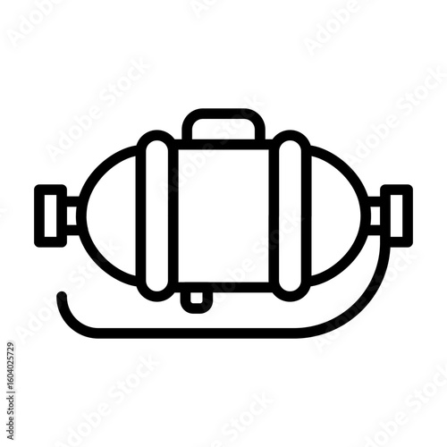 Diving Tank icon vector image. Can be used for Beach Resort.