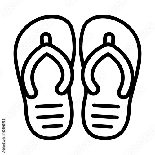 Flipflops icon vector image. Can be used for Beach Resort.
