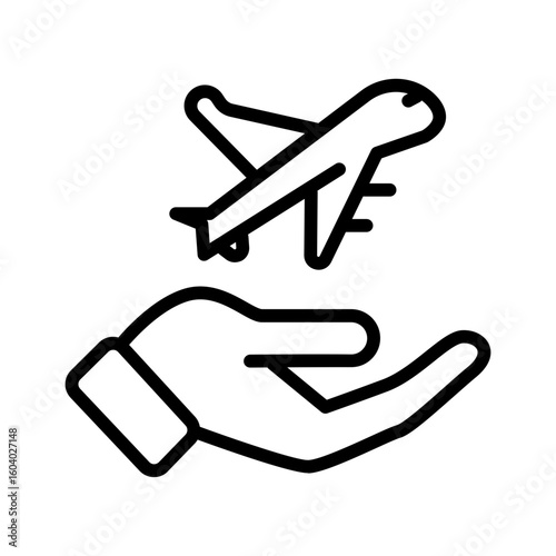 Airfare Reimbursement icon vector image. Can be used for Casino.
