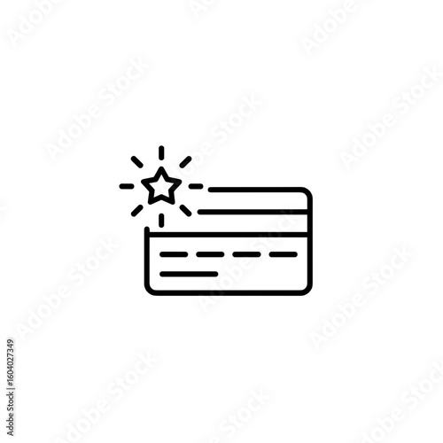 Credit Card Icon with Sparkle, Digital Graphics, Modern Design, Technology