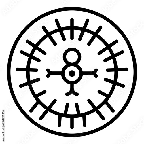 French Roulette icon vector image. Can be used for Casino.