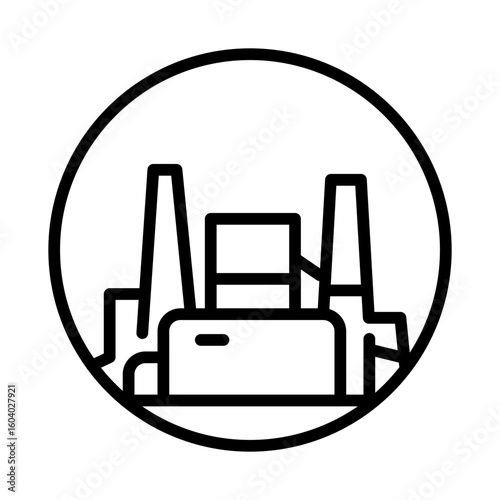 Blast Furnace icon vector image. Can be used for Mettalurgy.