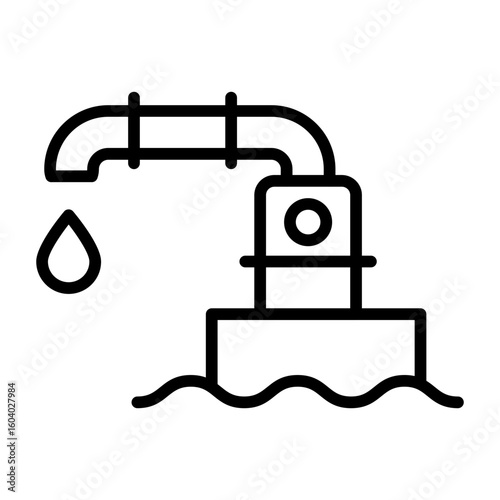 Hydrometallurgy icon vector image. Can be used for Mettalurgy.
