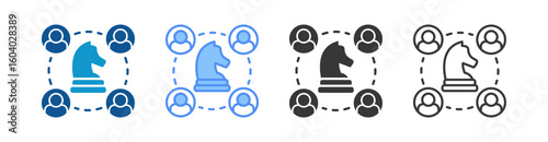 Strategy Icon Set Multiple Style Collection