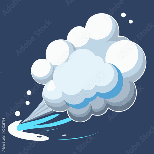 Spray of fog elements isolate 