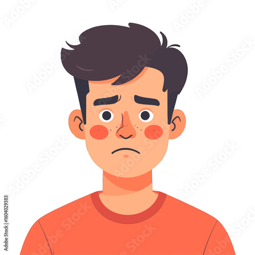 Sad Young Man Portrait
