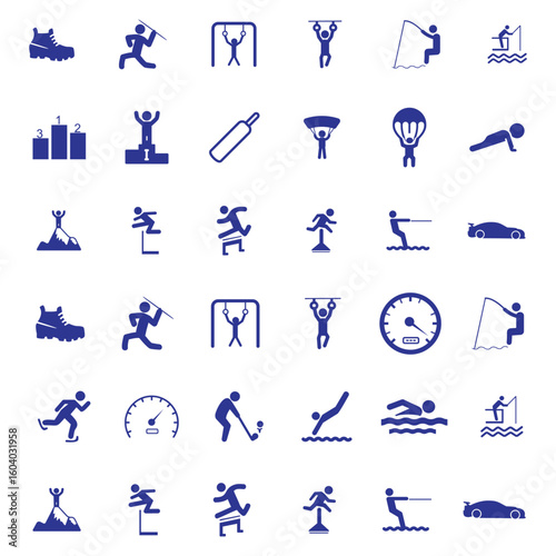 helmet icon, jersey icon, cleats icon, sports ball icon, goal icon, net icon, referee icon, coach icon, crowd icon,
