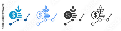 Invesment Icon Set Multiple Style Collection