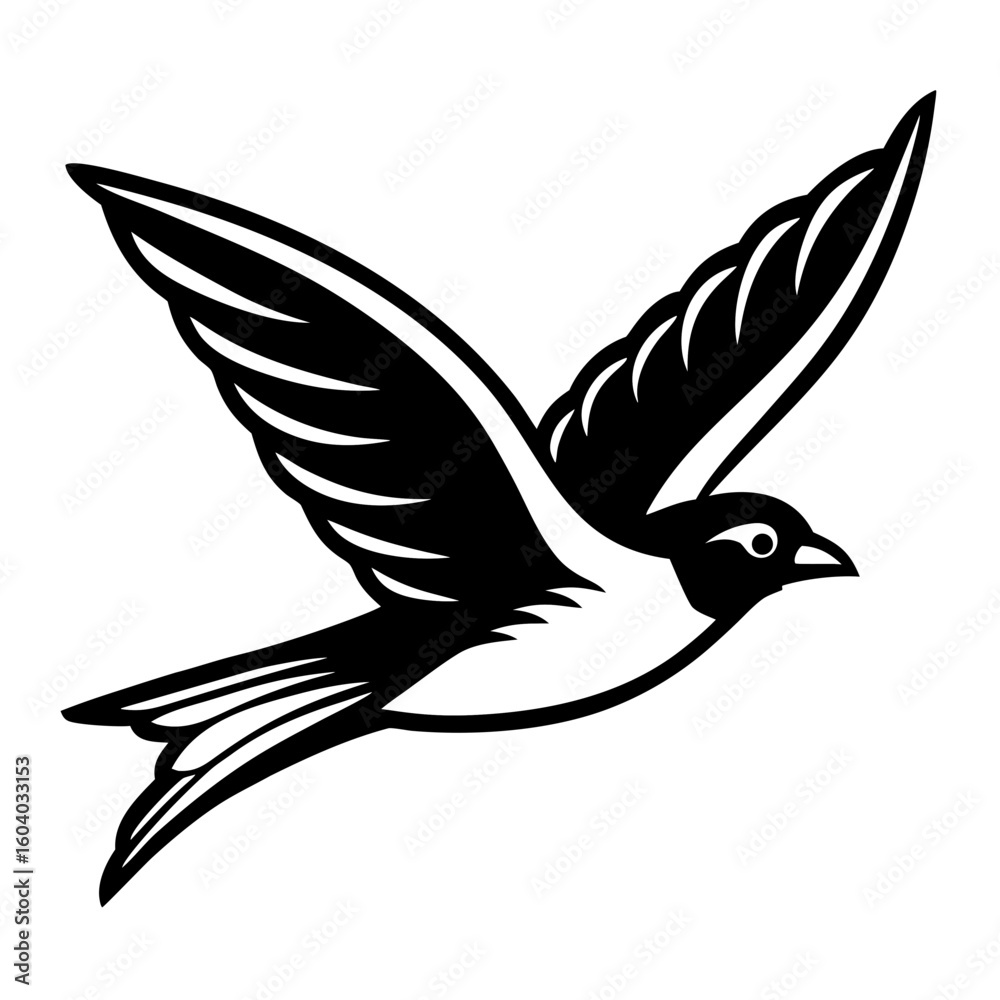 Obraz premium Flying Bird Silhouette vector