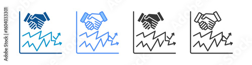 Stockbroker Icon Set Multiple Style Collection