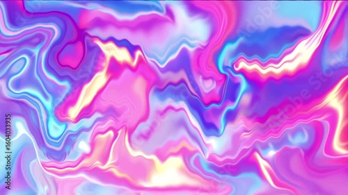 Psychedelic animation in abstract style on colorful background. Abstract fluid liquid surface lilac blue background. High quality FullHD footage