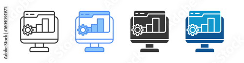 Erp Icon Set Multiple Style Collection