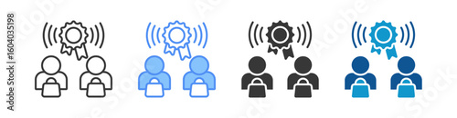 Brand Awareness Icon Set Multiple Style Collection