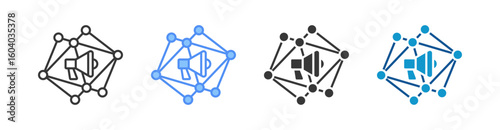 Ad Network Icon Set Multiple Style Collection