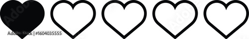 Hearts on a transparent background love valentine the framework of the heart thin lines vector