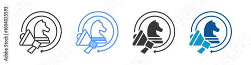 Marketing Strategy Icon Set Multiple Style Collection