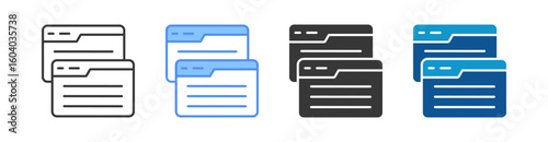 Page Icon Set Multiple Style Collection