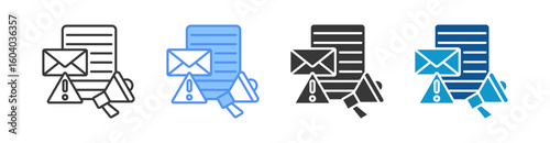 Spam Icon Set Multiple Style Collection