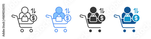 Consumer Icon Set Multiple Style Collection