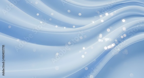 Blue Wave with Sparkles