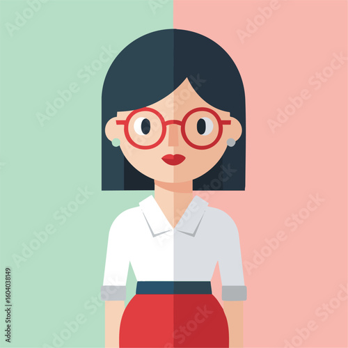 Minimal Flat Design Office Lady / ミニマルフラットデザインのOL
