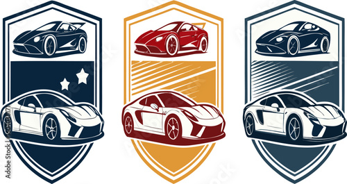 Elevate Your Brand with Sleek Automotive Badges Showcase Dynamic Car Designs, Perfect for Auto Enthusiasts and Modern Branding Initiatives