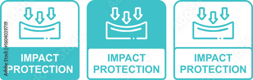 Impact Protection Icon – Shock Resistant Label for Safety and Product Packaging