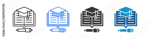 Education Icon Set Multiple Style Collection