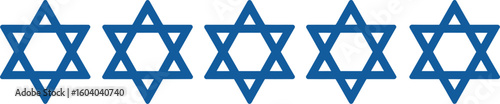 Star of David. Shield of David. Jewish star. Israel emblem. Pro Vector