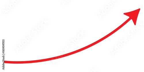 Red arrows icon vector set. Bold arrow symbol curved flat design isolated