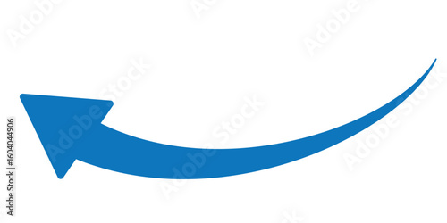 Blue arrow icon. Blue long curved arrow on white background. Long arrow. Curved arrow. Set long blue curve arrow icon vector . blue curve arrow icon set. long arrow icon set. curve arrow vector EPS 10