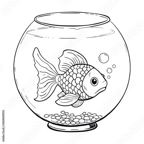 goldfish in a glass