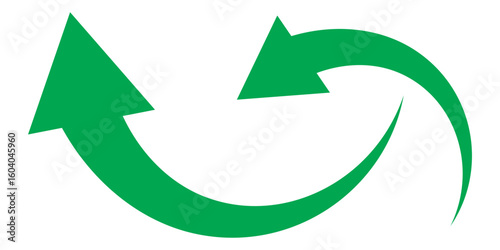 wavy curved Long arrow icon. long line arrow vector. flat style Arrow symbol. arrow on a transparent background. vector illustration. Green long arrow, curve green arrow icon vector for your apps, web
