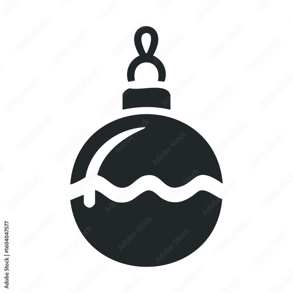 Obraz premium Minimalist black and white icon of a bomb with a lit fuse