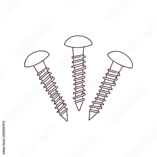 Doodle of a zinc-coated screw with sharp tip