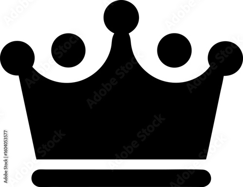 Classic Royal Crown Silhouette with Arched Peaks and Finials