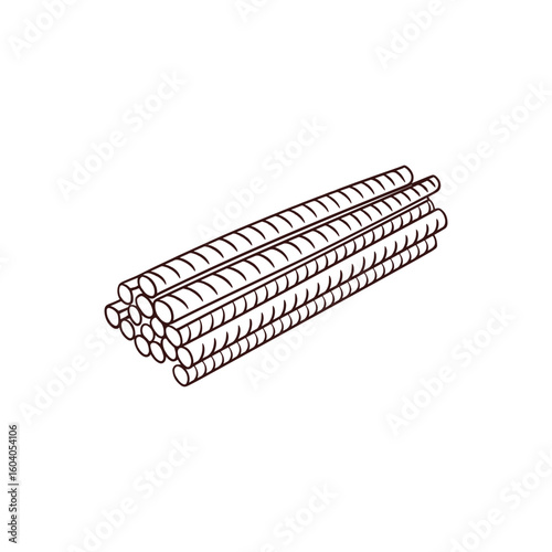 Doodle of a grid of steel rebar tied together