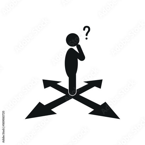 Man Lost In Path Icon