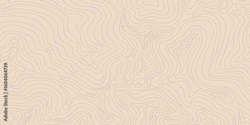 Fototapeta premium Beige topographic lines terrain backdrop