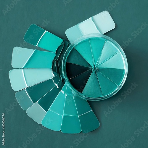 Color palette, shades of blue green, transformative teal fashion trend 2026
