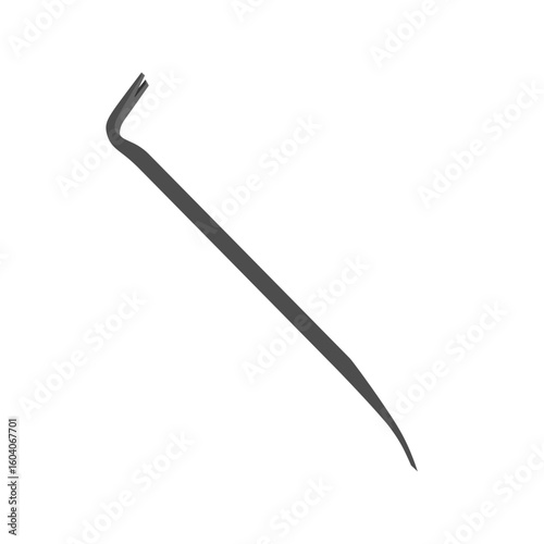 crowbar flat design vector illustration isolated on white background. instruments for repair work or crowbar. Carpentry, construction concept
