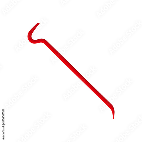 crowbar flat design vector illustration isolated on white background. instruments for repair work or crowbar. Carpentry, construction concept
