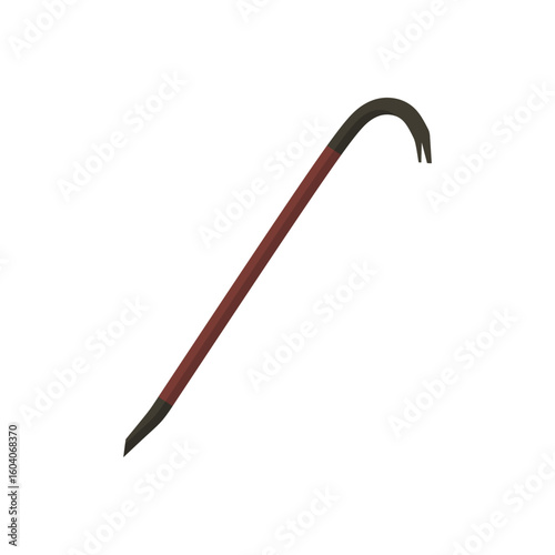 crowbar flat design vector illustration isolated on white background. instruments for repair work or crowbar. Carpentry, construction concept