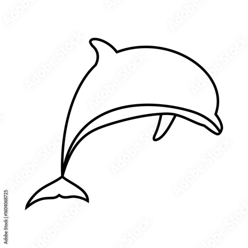 Dolphin icon vector. Fish illustration sign. killer whale symbol. Sea ​​life logo.