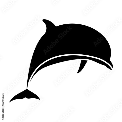 Dolphin icon vector. Fish illustration sign. killer whale symbol. Sea ​​life logo.