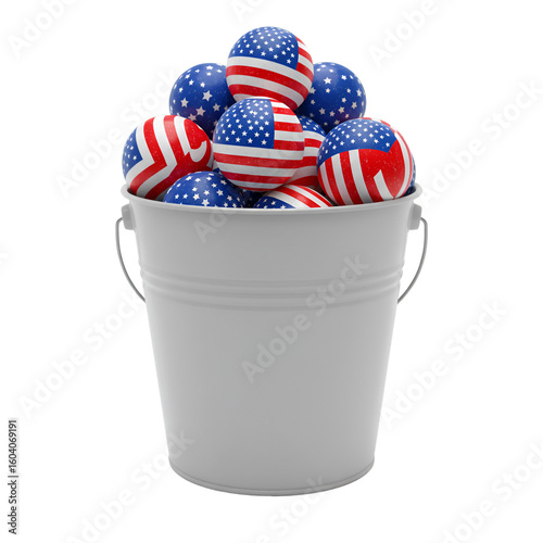 American flag displayed in patriotic red white blue colors