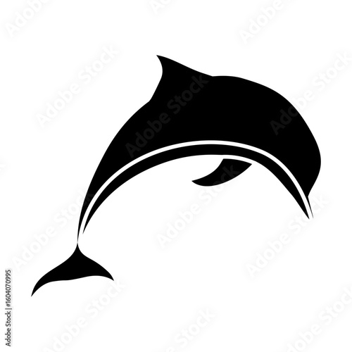 Dolphin icon vector. Fish illustration sign. killer whale symbol. Sea ​​life logo.
