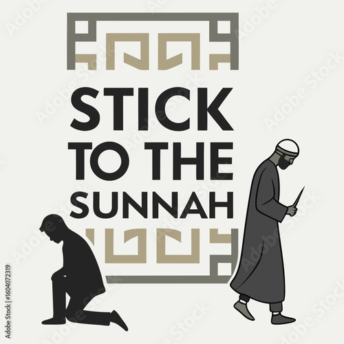 Stick to the Sunnah Typography T-Shirt Design