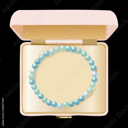 Open Jewelry Box Pastel Pearl Bracelet
